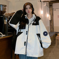 潮牌高級感衝鋒衣風衣外套女秋冬ins設計感小眾歐美hiphop棒球服