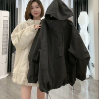 衝鋒衣外套女春秋新款2023年爆款歐貨休閒運動美式連帽小個子上衣