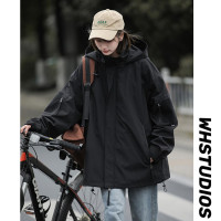 美式機能桑延同款衝鋒衣外套女春秋山系工裝棒球服防曬衣夏季薄款