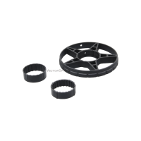 Векторный оптический прицел из алюминиевого сплава, большое боковое колесо 100 мм, диаметр 4,0 дюйма С 2 резиновыми втулками и пустыми наклейками на расстоянии подходит для Minotaur