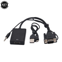 VGA штекер HDMI-совместимый конвертер адаптер кабель с аудиовыходом 1080P USB адаптер питания для ПК ноутбука проектора HDTV