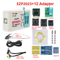 Оригинальный программатор EZP2023 USB SPI полный комплект + 12 адаптеров Поддержка 24 25 93 95 EEPROM Flash Bios для Windows лучше, чем EZP2019