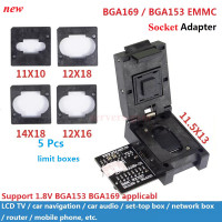 Оригинальный Новый адаптер для розетки Φ BGA169 и 153 EMMC V2.5 с 4 боксами BGA для программатора RT809H