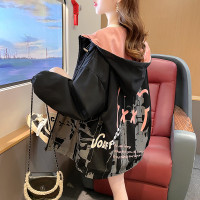 網紅炸街風衣外套女春秋新款韓版情侶裝寬鬆休閒設計感上衣ins潮