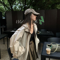 秋季外套女款2023年新款百搭oversize寬鬆設計感小眾春秋連帽風衣