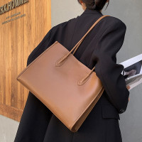 真皮女包大包包女2022新款百搭大容量单肩包高级感牛皮简约托特包