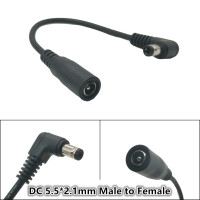 Кабель питания постоянного тока 5,5*2,1 мм штекер 90 градусов под прямым углом до 5,5x2,1 мм гнездовой адаптер Удлинительный шнур для камеры видеонаблюдения 0,1 м
