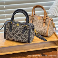 TB女包2024新款波士顿枕头包经典印花手提斜挎包时尚百搭单肩女包