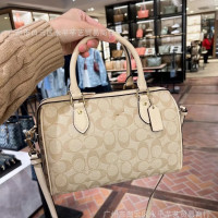 2024新款包包Rowan25波士顿枕头包经典老花大号手提包单肩包女包