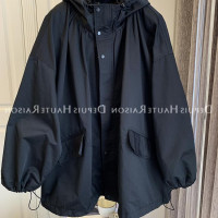 一線大品牌清倉撿漏剪標女裝外貿尾貨原單連帽衝鋒風衣外套中長版