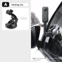 Аксессуары Vamson для Insta360 X3 Автомобильный кронштейн на присоске Спортивное крепление для экшн-камеры Go Pro Hero 12 11 10 9 Аксессуары