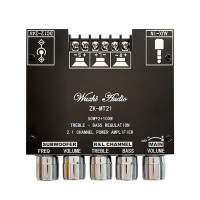 ZK-MT21 TPA3116 2,1 канальный Bluetooth 5,0 панель усилителя сабвуфера 50 Вт x2 + 100 Вт Мощный аудио стерео усилитель панель бас усилитель AUX