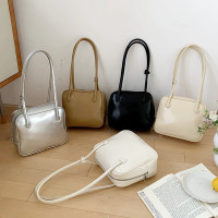 简约复古盒子腋下包包女2024新款长手提小方包保龄球枕头单肩包批