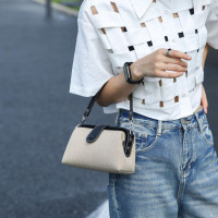 帆布包ins风夏季真皮女包2024新款潮流时尚手提单肩斜挎包医生包