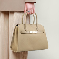 高级感包包女士2024新款轻奢铂金包大容量妈妈包真皮斜挎手提包女