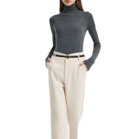 裤子女2023春夏新款高腰垂感小脚休闲黑色显瘦九分烟管裤西装裤子