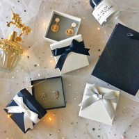 蝴蝶结首饰盒饰品包装盒戒指盒耳环盒手链项链盒子现货批发