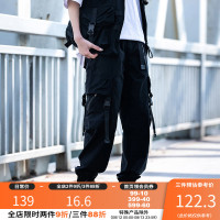 AOGZ國潮牌工裝褲男裝春秋款美式長褲衝鋒褲傘兵褲機能風束口褲子