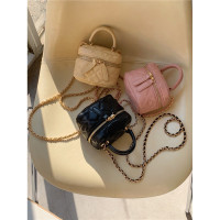 迷你菱格小香风链条斜挎包简约百搭单肩包时尚口红小包包女