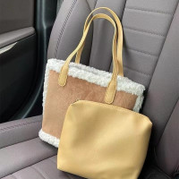 韩系秋冬2023新款羊羔包包复古托特时尚菜篮子百搭单肩手提包拎包