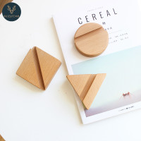 创意木质手机支架榉木懒人手机底座公司小礼品桌面展示架可定LOGO