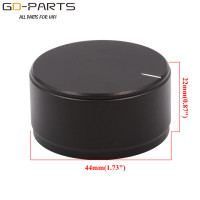 44*22 мм, твердый алюминиевый потенциометр, ручка для Hi-Fi звукового усилителя, вращающегося кольца, с отверстием для 6 мм, обработанный на станке с ЧПУ, серебристый, черный