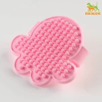 Щетка перчатка на ладонь для вычесывания животных, застежка