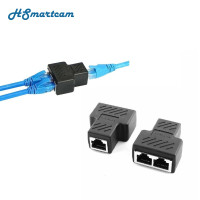 Разветвитель RJ45, сетевой ETHERNET-кабель локальной сети, 1-2 канала, двойной разъем, штекер для HD IP-Камеры видеонаблюдения
