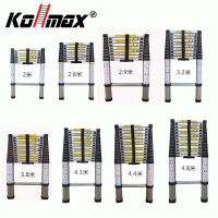 厂家销售铝合金单面伸缩梯户外家用轻便竹节梯加厚折叠梯子