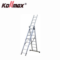 铝合金三层拖梯 人字梯 升降梯 工程梯 4.12米KME306