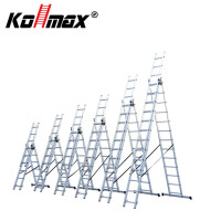 工厂销售加厚铝合金梯子3层托梯/工程梯/人字梯/长梯/直梯/人形梯