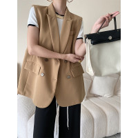 司南 气质双排扣翻驳领西装马甲外套设计感2022年秋季新款 SN1838