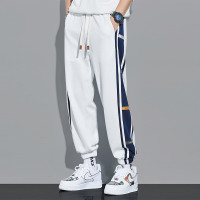 白色運動褲男夏季韓版潮流百搭帥氣休閒褲子潮牌薄款寬鬆束腳衛褲