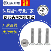 M2M3M4M5M6M8M10钛合金TA2钛沉头内六角螺丝 平头螺丝钉*16/20mm