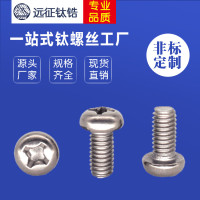 现货直销 钛螺丝 GB818 钛Gr2 盘头十字机钉 元头钛螺钉