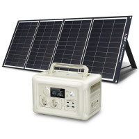 ALLPOWERS Solargenerator R600, 600 Вт солнечная электростанция с 2x600 Вт AC Outlet, 400 Вт AC вход, функция UPS и 18 в Solarpanel