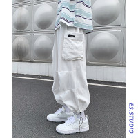 春秋季寬鬆燈籠褲日系闊腿港風oversize墜感高街工裝褲男ins潮牌