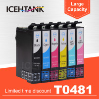 ICHTANK T0481 совместимый картридж с чернилами для принтера Epson Stylus фото R200 R220 R300 R300M R320 R340 RX500 RX600 RX620 RX640 принтер