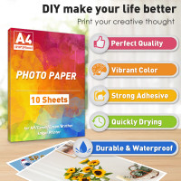 Бумага для сублимационной печати формата А4, 10 листов, чехол для телефона кружек, полиэфирная ткань для всех струйных принтеров