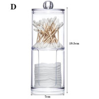 Органайзер для макияжа, коробка для хранения, держатель для ватных тампонов, прозрачная пластиковая коробка с крышкой, защита от пыли