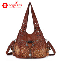 AngelKiss新款欧美女士休闲单肩包时尚扎染斜挎包手提托特包批发