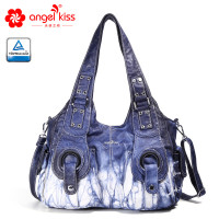 2022欧美女款扎染大容量单肩包个性化跨境手提托特包批发