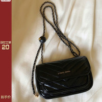 CIERRA KOREY黑曲奇邮差包2023年流行包包女链条单肩质感斜挎小包