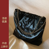 CIERRA KOREY 黑金之梦水桶包2023新款链条复古单肩大容量包包女