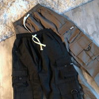 春夏季工裝束口褲男韓版大尺碼休閒長褲寬鬆直筒褲子潮流百搭帥氣