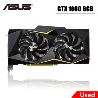 Б/у игровые видеокарты ASUS GTX 1660 6 ГБ GDDR5 графическая карта GTX1660 6G