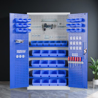 重型车间用工具柜工厂双开门储物箱收纳工业汽修五金铁皮柜子加厚