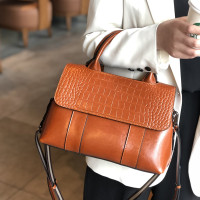 真皮手提包女高级感2022新款时尚单肩包大容量斜挎包妈妈款包包女