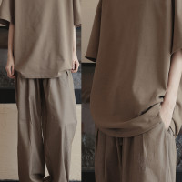 衣疫 5色.低飽和色系基礎款300g雙紗全棉短袖t恤