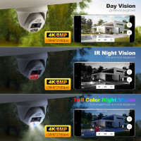 IP-камера Techage 5 Мп/8 Мп купольная PoE, 2-стороннее Аудио, цветное ночное видение для комплекта PoE NVR, система видеонаблюдения, 3,6 мм, датчик движения